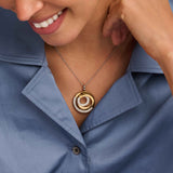 Sculptural Twisted Zirkonia Ketting met hanger