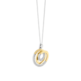 Sculptural Twisted Zirkonia Ketting met hanger