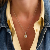 Zirkonia Cushion Parel Ketting met hanger