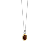 Smokey Brown Cushion Ketting met hanger