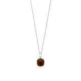 Smokey Brown Cushion Ketting met hanger