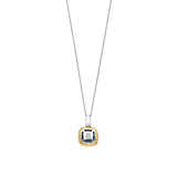 Blauwe Zirkonia Cushion Ketting met hanger