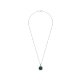 Blauwe Zirkonia Cushion Ketting met hanger