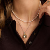 Grijze Zirkonia Cushion Ketting met hanger