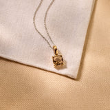 Ketting met Vierkante Kaki hanger