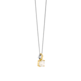 Ketting met Vierkante Parel hanger 11mm