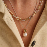 Ketting met Parel hanger 10mm