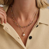 Ketting met Parel hanger 10mm