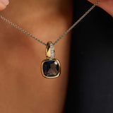 Blauwe Cushion Ketting met hanger