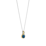 Blauwe Cushion Ketting met hanger