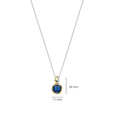 Blauwe Cushion Ketting met hanger