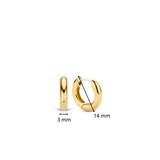 Classic Goudkleurige Kleine Oorringen 14mm