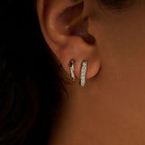 Tennis Small Oval Hoops 11mm