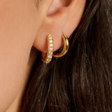Tennis Small Oval Hoops 11mm