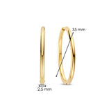 Classic Goudkleurige Oversized Hoops 35mm