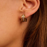 Vintage Zirkonia Schakel Hoops