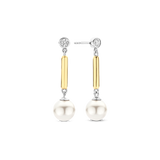 Lange oorbellen met parel