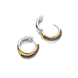 Zwarte Zirkonia Crossover Hoops