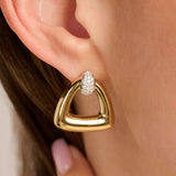 Vintage Open Triangle Oorbellen