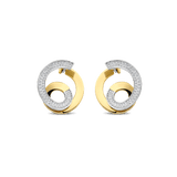 Sculptural Twisted Zirkonia Oorbellen
