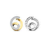 Sculptural Twisted Zirkonia Oorbellen