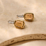 Smokey Brown Zirkonia Cushion Hoops