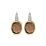 Smokey Brown Zirkonia Cushion Hoops