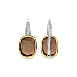 Smokey Brown Zirkonia Cushion Hoops