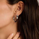 Classic Zirkonia Hoops Zilver