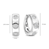 Classic Zirkonia Hoops Zilver