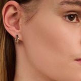 Zwarte Zirkonia Layered Hoops
