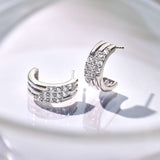 Stardust Zirkonia Layered Oorbellen