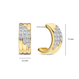 Stardust Zirkonia Layered Oorbellen