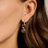 Double Cushion Oorbellen Geel