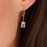 Rectangular Zirkonia Hoops