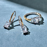 Rectangular Zirkonia Hoops