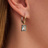 Rectangular Zirkonia Hoops