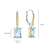 Rectangular Zirkonia Hoops