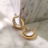 Vintage Geribbelde Hoops