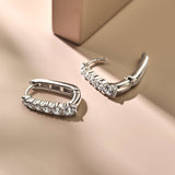 Ovale Zirkonia Hoops