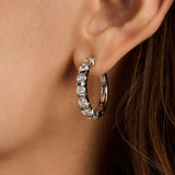 Contrast Tennis Hoops Zilver 25mm
