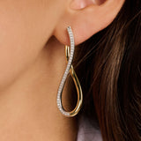 Organic Open Zirkonia Oorbellen 45mm