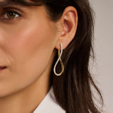 Organic Open Zirkonia Oorbellen 45mm