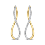 Organic Open Zirkonia Oorbellen 45mm