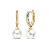 Zirkonia Parel Hoops Goudkleurig