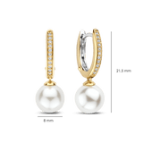Zirkonia Parel Hoops Goudkleurig