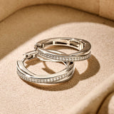 Zirkonia Crossover Hoops Zilver