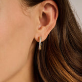 Zirkonia Crossover Hoops Goudkleurig