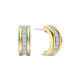 Triple Band Zirkonia Hoops Goudkleurig