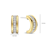 Triple Band Zirkonia Hoops Goudkleurig